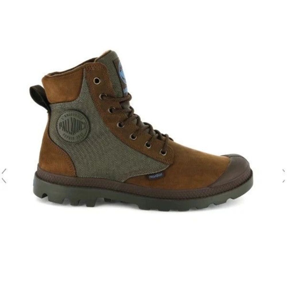 NIB Palladium Pampa Sport Cuff Waterproof Hiking Boots Brown Leather M 4.5 W 6